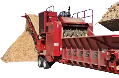 Commercial Bioenergy's wood chipper in Kirkland Lake