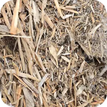 Woodchips made from mixed residues from forestry and wood industry operations.